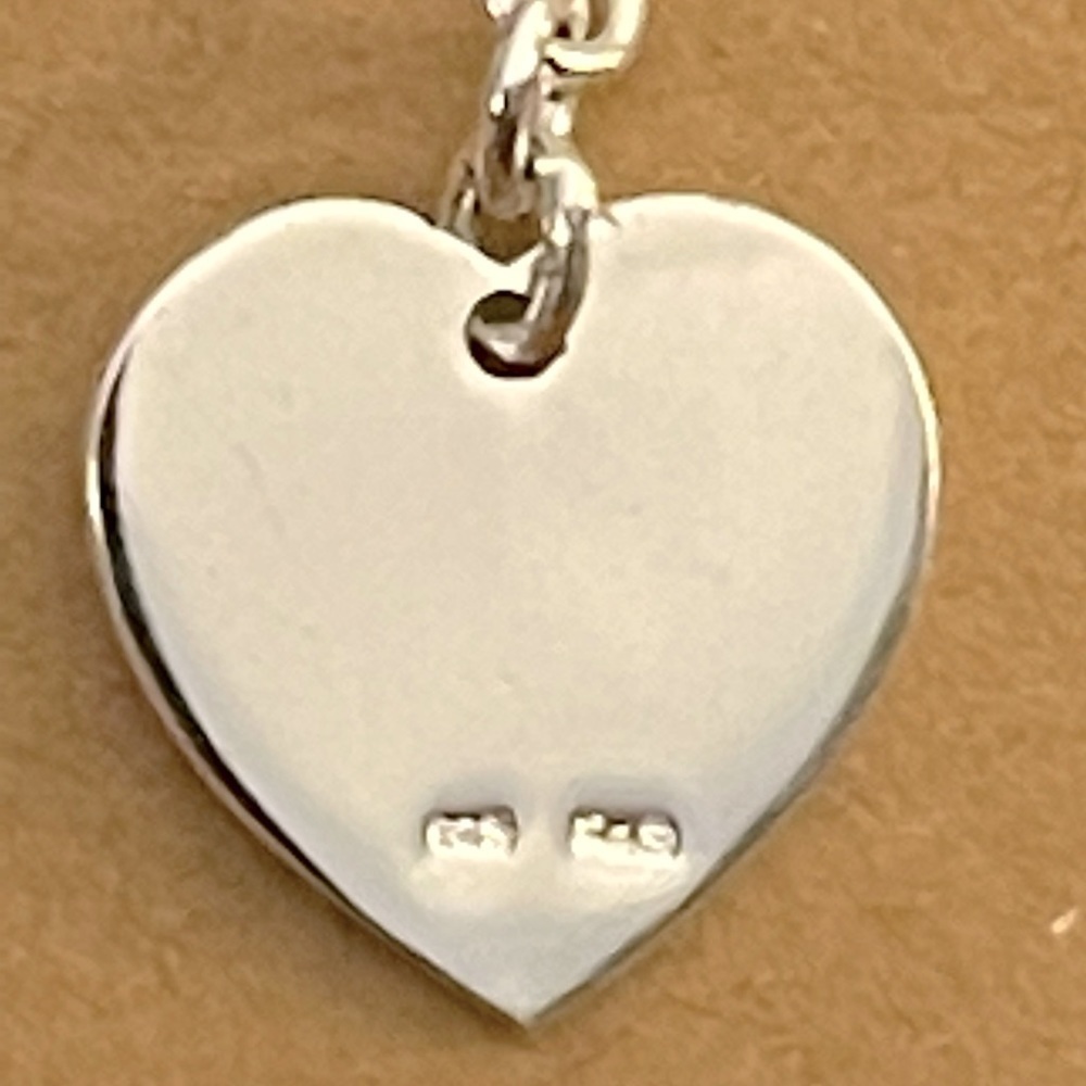 Sterling Silver FAITH Engraved Heart Dangle Earrings - Picture 3 of 3